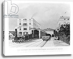 Постер Школа: Немецкая школа (19 в.) The railway station of the train Berlin-Potsdam