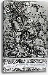 Постер Барлоу Франсис Illustration from the Introduction to Aesop's Fables, 1666