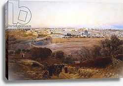Постер Бауэрнфайнд Густав Jerusalem from the Mount of Olives, 1902
