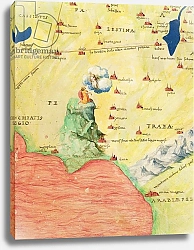Постер Агнес Батиста (карты) Mount Sinai and the Red Sea, from an Atlas of the World in 33 Maps, Venice, 1st September 1553