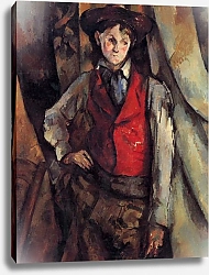 Постер Сезанн Поль (Paul Cezanne) Парень в красном жилете
