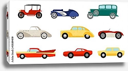 Постер Набор классических автомобилей