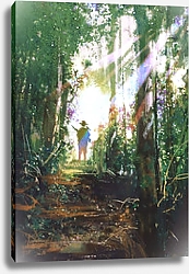 Постер Охотник в лесу