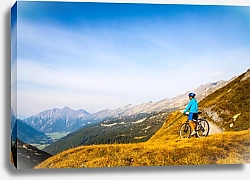 Постер Велосипедист в горах 3