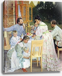 Постер Кустодиев Борис On the Terrace, 1906