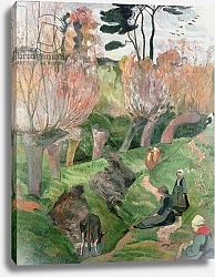 Постер Гоген Поль (Paul Gauguin) Breton Landscape, 1889