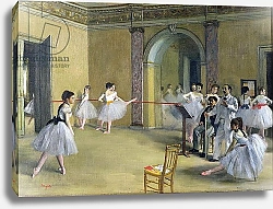 Постер Дега Эдгар (Edgar Degas) The Dance Foyer at the Opera on the rue Le Peletier, 1872