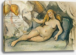 Постер Сезанн Поль (Paul Cezanne) Female Nude on a Sofa