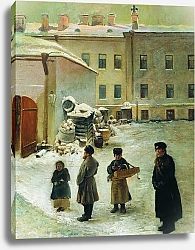 Постер Маковский Константин Петербургский дворик. Конец 1850-х