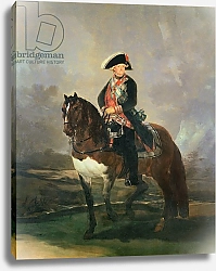 Постер Гойя Франсиско (Francisco de Goya) Equestrian portrait of King Carlos IV, 1800-1801