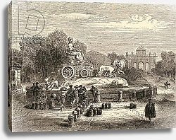 Постер Школа: Английская 19в. Fountain of Cibeles, Madrid, illustration from 'Spanish Pictures' by the Rev. Samuel Manning