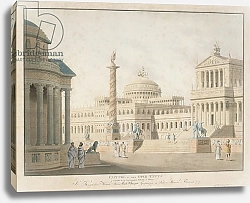 Постер Школа: Немецкая школа (19 в.) Capitol, set for 'La clemeza di Tito' designed by Beuther, 1815