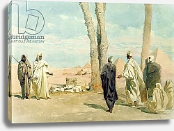 Постер Хааг Карл Bedouin from the Sahara Desert making Enquiries at Giza, 1859