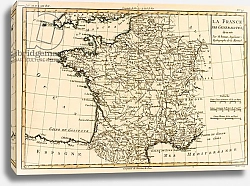 Постер Бонне Чарльз (карты) France by Regions, 1780