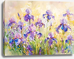 Постер Pale-purple irises