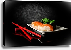 Постер Суши и палочки для еды