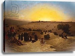 Постер Фрер Шарл Pilgrims worshipping outside Jerusalem