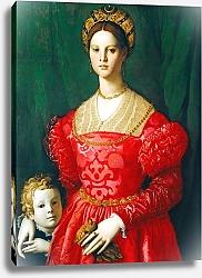 Постер Бронзино Анджело A Young Woman and Her Little Boy, c.1540