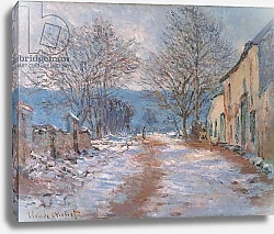 Постер Моне Клод (Claude Monet) Snow in Limetz; Effet de neige a Limetz, 1886