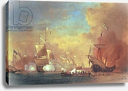 Постер Велде Виллем Старший Barbary Pirates Attacking A Spanish Ship