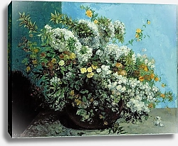 Постер Курбе Гюстав (Gustave Courbet) Flowering Branches and Flowers, 1855