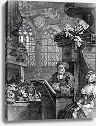 Постер Хогарт Уильям The Sleeping Congregation, 1736
