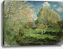 Постер Сислей Альфред (Alfred Sisley) The Garden of Hoschede Family, 1881