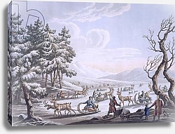 Постер Tungus natives leaving winter camp, 1812-13