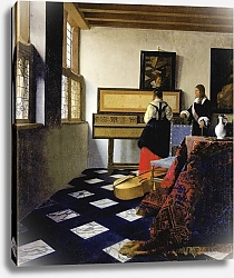 Постер Вермеер Ян (Jan Vermeer) Lady At The Virginal With A Gentleman, the Music Lesson