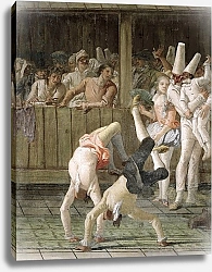 Постер Тиеполо Доменико Джованни Pulcinella with Acrobats, c.1793
