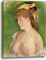 Постер Мане Эдуард (Edouard Manet) The Blonde with Bare Breasts, 1878