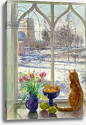 Постер Истон Тимоти (совр) Snow Shadows and Cat