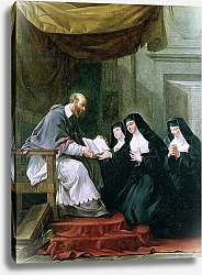 Постер Холл Ноэль St. Francois de Sales Giving the Rule of the Visitation to St. Jeanne de Chantal