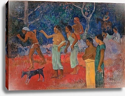 Постер Гоген Поль (Paul Gauguin) Сцена из жизни таитян