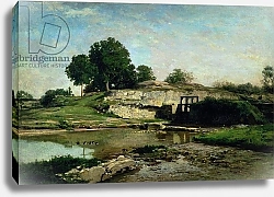 Постер Добиньи Шарль The Lock at Optevoz, 1859
