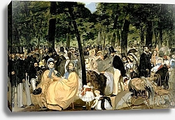 Постер Мане Эдуард (Edouard Manet) Music in the Tuileries Gardens, 1862