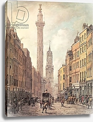 Постер Марлоу Уильям View of Fish Street Hill, Monument and St. Magnus the Martyr from Gracechurch Street, London, 1795