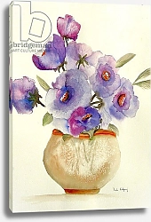 Постер Пушпарадж Нила (совр) Purple Anemones in a vase