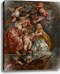 Постер Рубенс Петер (Pieter Paul Rubens) The Union of England and Scotland, c.1633-34