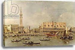 Постер Гварди Франческо (Francesco Guardi) The Piazzetta and the Palazzo Ducale from the Basin of San Marco