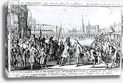 Постер Школа: Немецкая 17в King Louis XIV Receives James II at Saint-Germain en-Laye