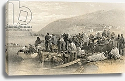 Постер Симпсон Вильям Embarkation of the sick at Balaklava