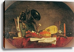 Постер Шарден Жан-Батист The Attributes of Music, 1765