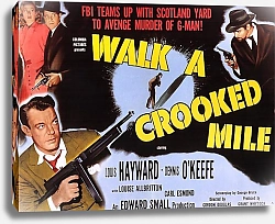 Постер Film Noir Poster - Walk A Crooked Mile