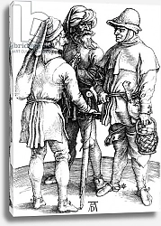 Постер Дюрер Альбрехт Three Peasants in Converation, 1497