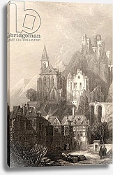 Постер Робертс Давид Trarbach, engraved by E.I. Roberts, illustration from 'The Pilgrims of the Rhine' published 1840