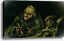 Постер Гойя Франсиско (Francisco de Goya) Two Old Men Eating, one of the 'Black Paintings', 1819-23