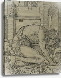Постер Берне-Джонс Эдвард Nebuchadnezzar Eating Grass, 1878