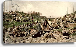 Постер Савицкий Константин Repairing the Railway, 1874