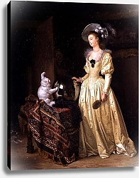 Постер Герард Маргарет Дама с кошкой 2